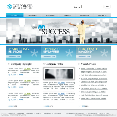 国外商业方案企业网页网站设计图片
